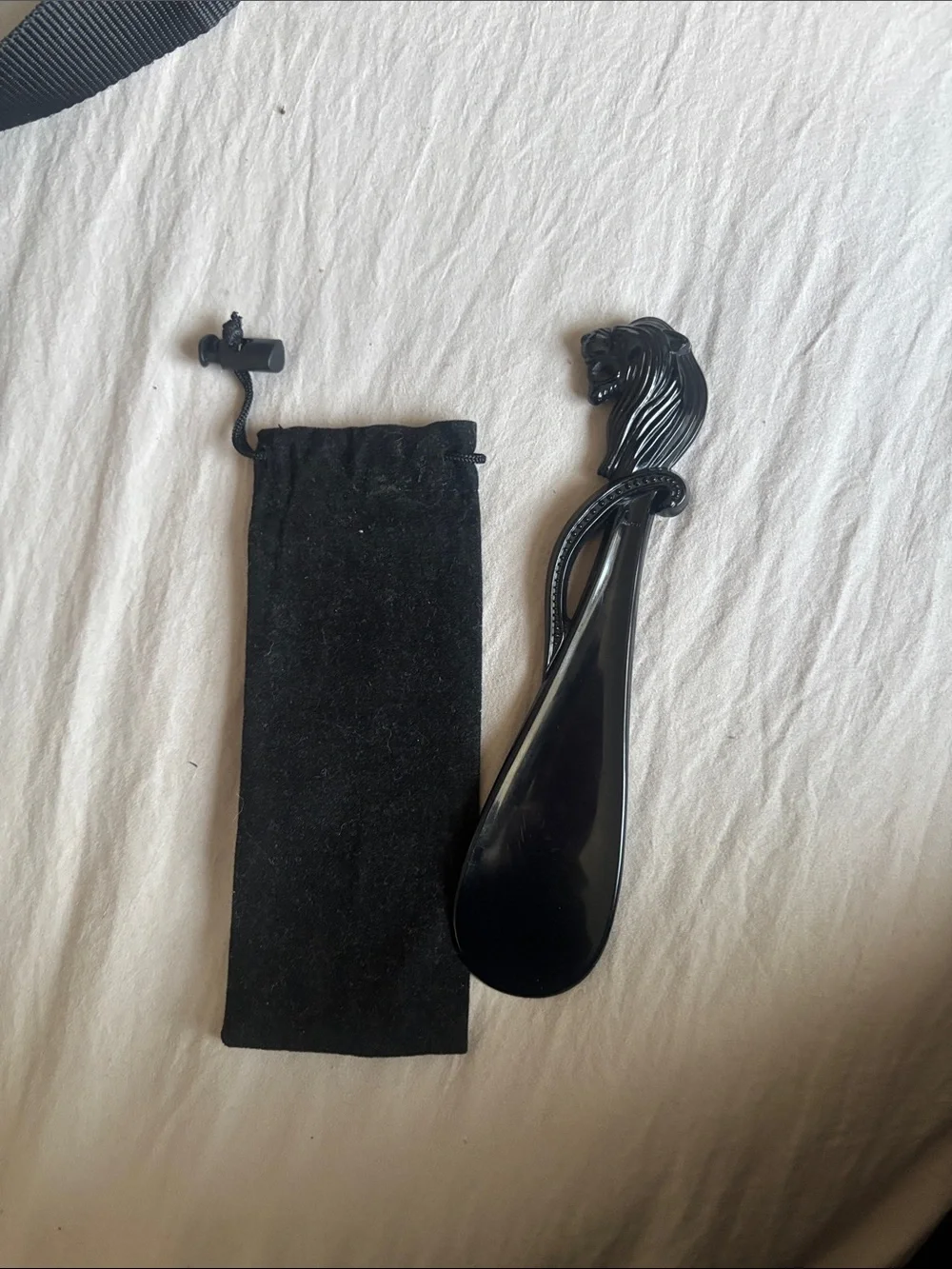 Black Lion-Handle Shoe Horn